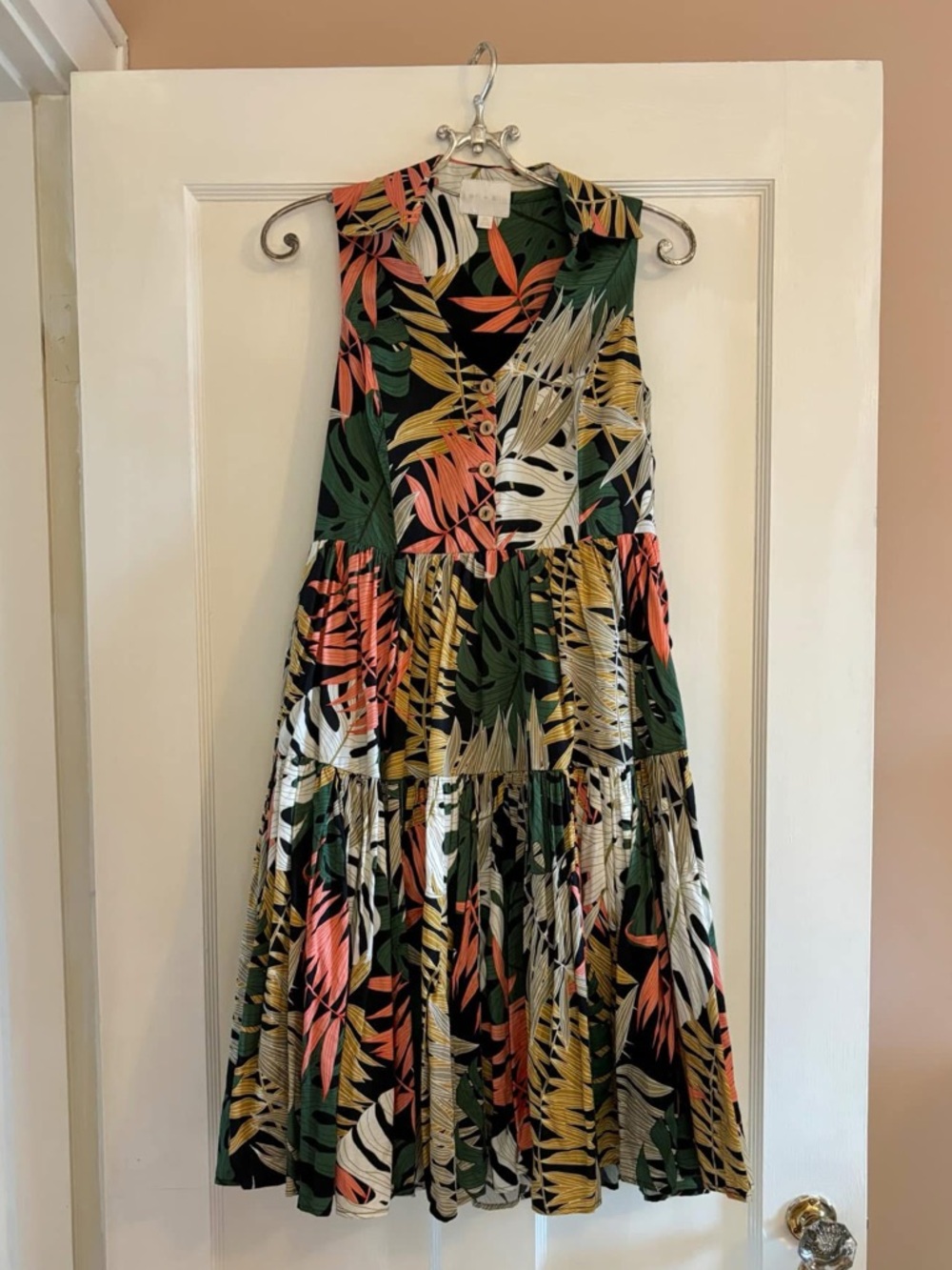 Eri + Ali Anthropologie tropical dress size XS